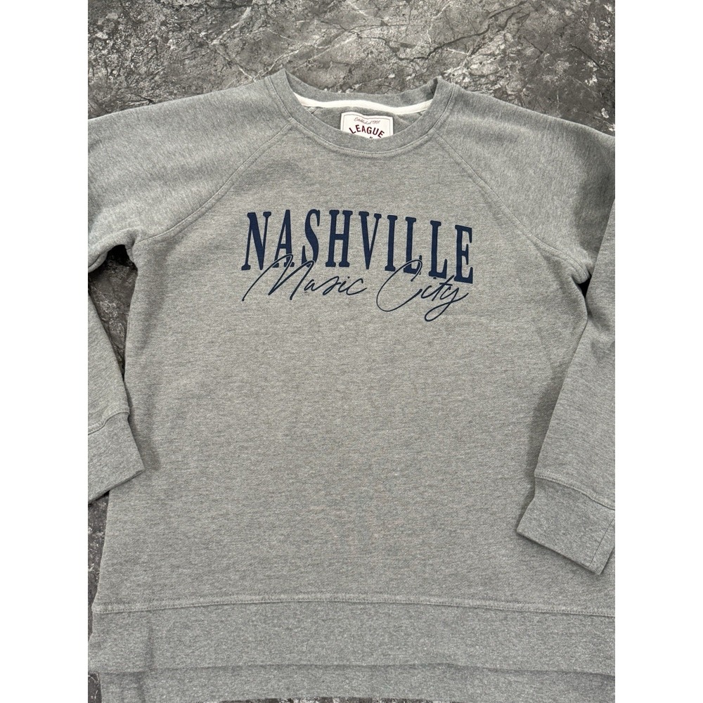 League 91 Nashville Music City Women's Sweatshirt‎ Tennessee Gray Sz M